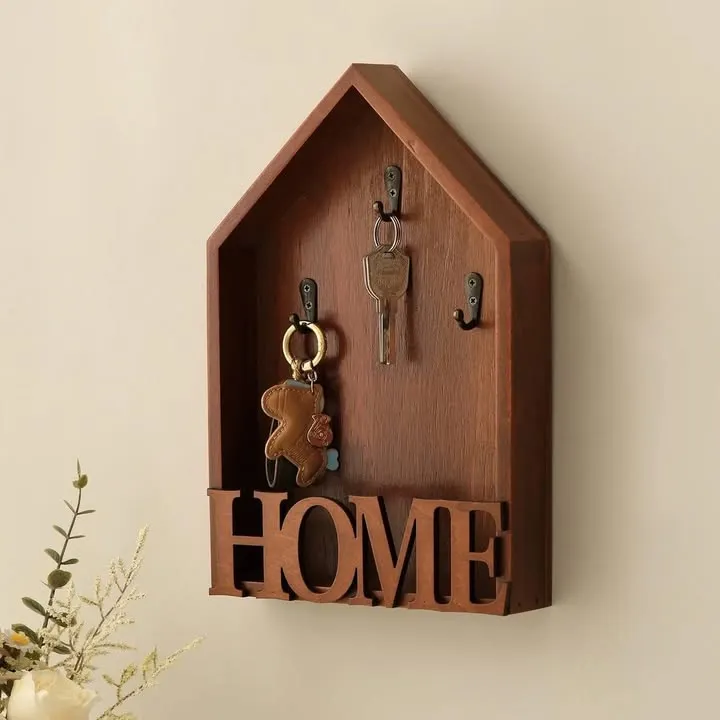 Old color home key hanging