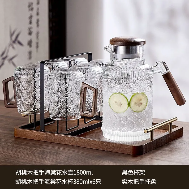 1 pis jug &amp; 6 pis glass + glass stand