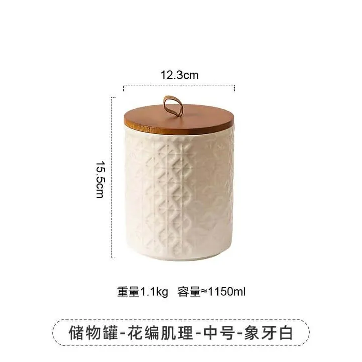 1500 ML Pattern jar with lid