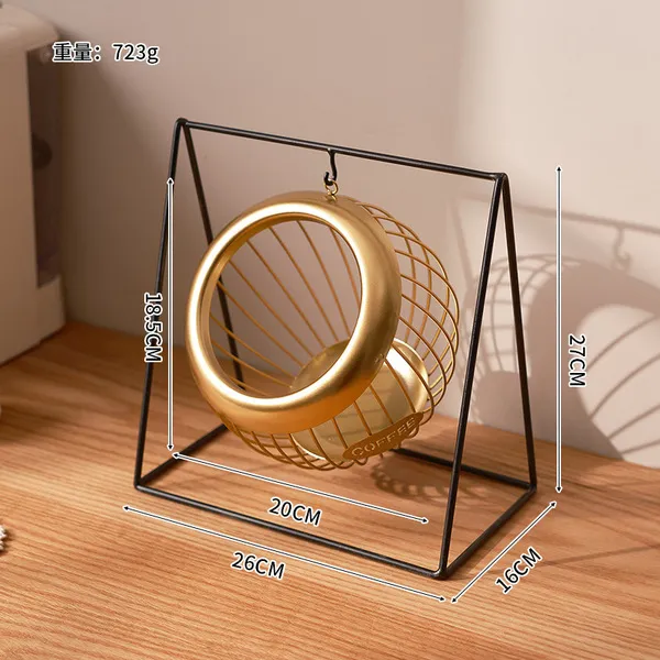 A golden flat bottom fruit basket + small stand