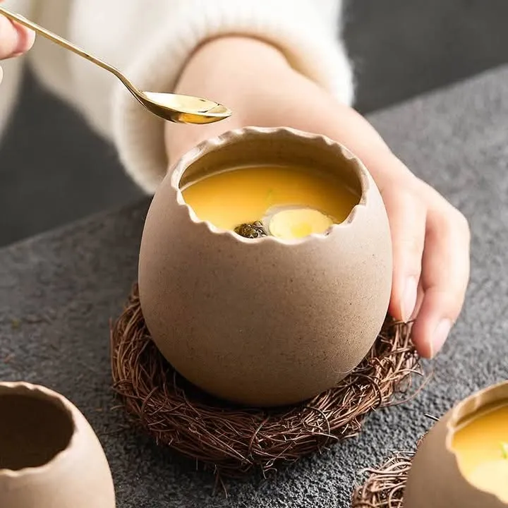 Eggs sheil dessert cup