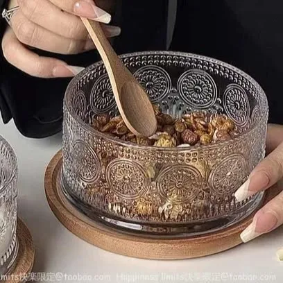 Wooden coaster + 500 ML bowl + wooden spoon