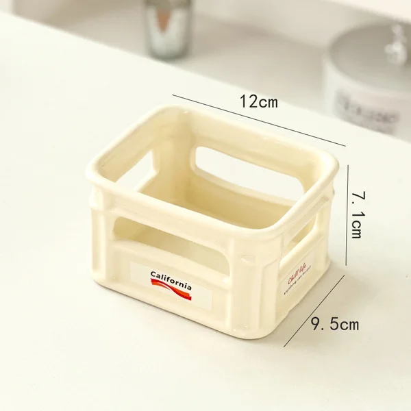 Coffee shop ins style creative ceramic bowl cute snack bowl fruit bowl snack basket popcorn fried chicken fries Bowl ( White