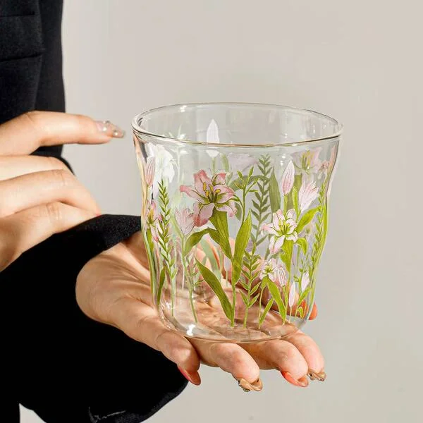 1 Pcs retro lily water cup