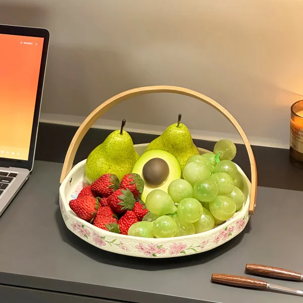 Lily of the valley handheld wide fruit plate - wind chime flower