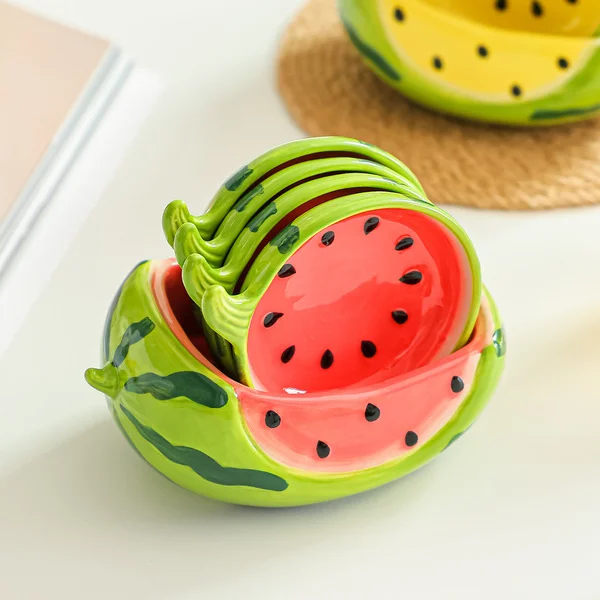 Watermelon dipping dish*4+watermelon base-red