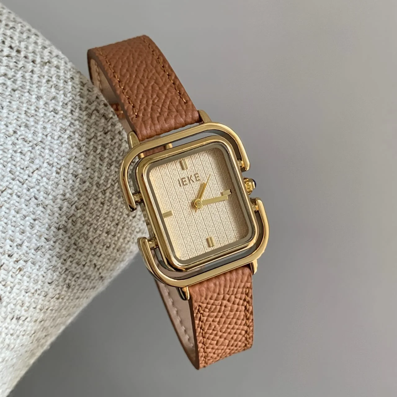 IEKE double-layer frame personalized design belt watch women's fashion
