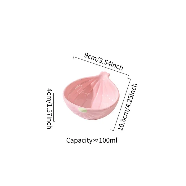 Pink onion dipping dish