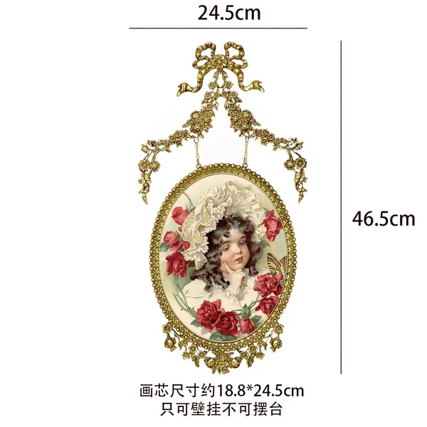 metal resin gold distressed carved mirror photo frame