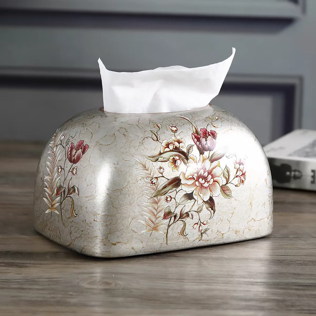 Flower tissue box
