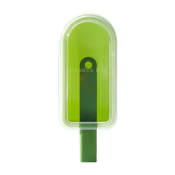 Ice Cream Mold Food-Grade Household Use for Children to Make Popsicles, Ice Cream, and Homemade Ice Cakes with a Lid; Fresh green