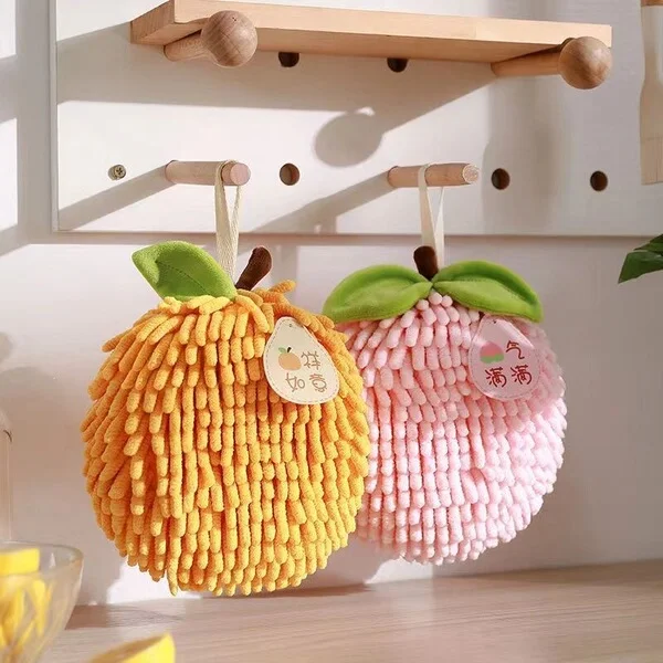 Quick-Drying Chenille Hand Towel, Soft and Skin-Friendly, Durable, Household Bathroom Hanging Absorbent Towel