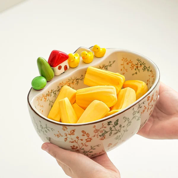 Fruit Plate for Living Room Tabletop, Dining Table Decoration, Snack Tray with Fruit Forks, Household Storage, High Aesthetic Value, Creative Fruit Plate