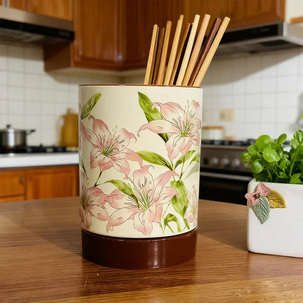Lily flower chopstick holder