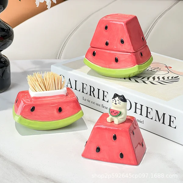 Watermelon toothpick holder