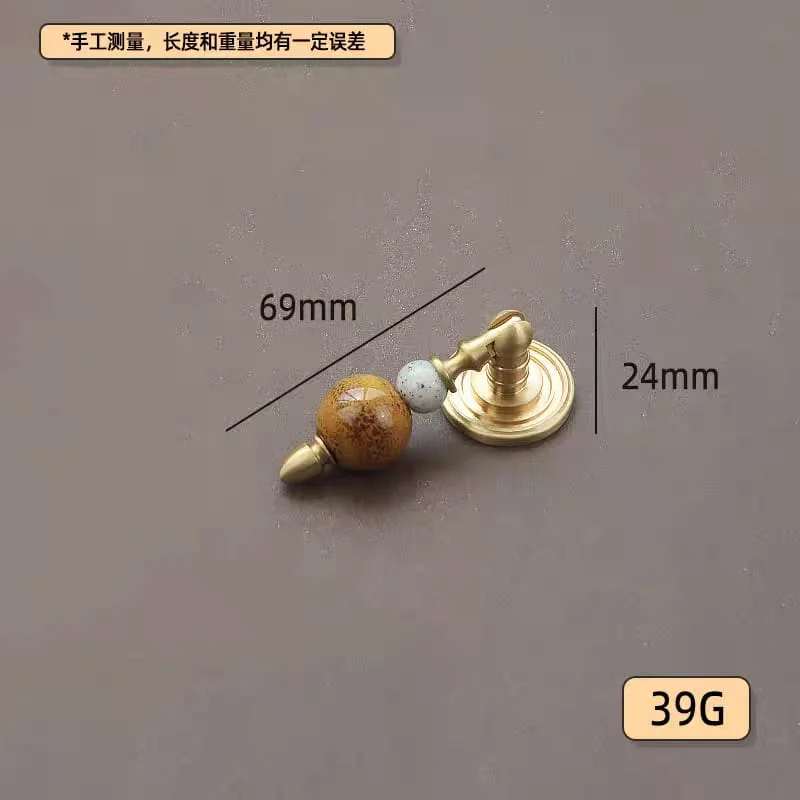 High-End Light Luxury Antique Bronze Cabinet Door Handle yellow