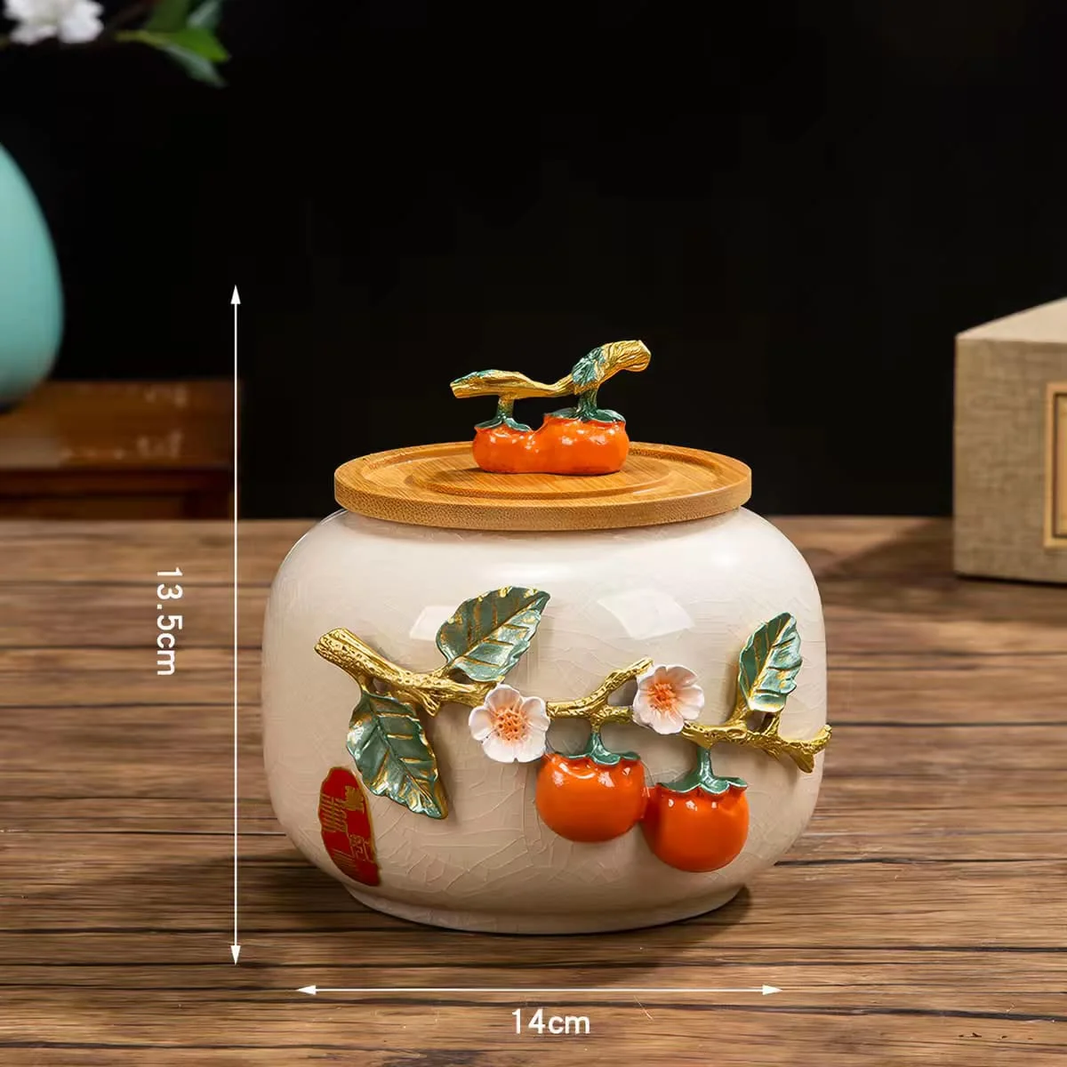 Persimmon ambosed small size jar