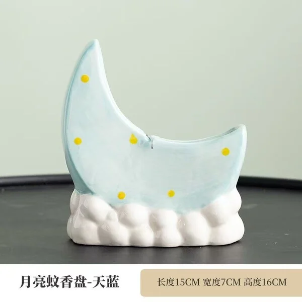 Moon mosquito coil plate blue 1 piece